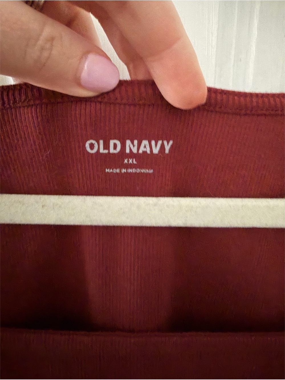Old Navy Womens Square Neck Short Sleeve Top - Brick Red - Picture 2 of 3